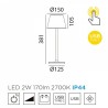 Lámpara Mash Battery USB IP44