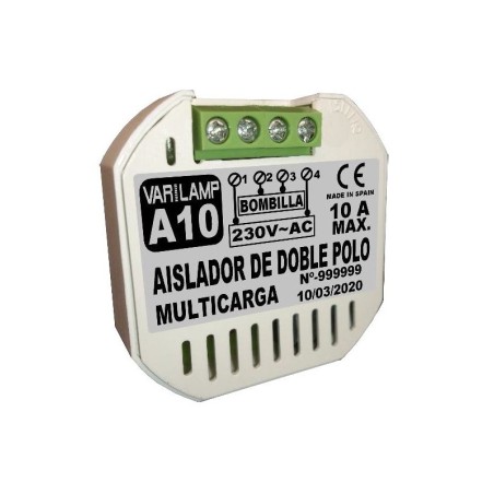 AISLADOR  DE DOBLE POLO 10A MÁX. MULTICARGA A10