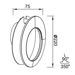 Aplique pared led 10w 3000k Negro Toronto 8462