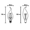 BOMBILLA LED E14 4W 470LM 2700K VELA DECOR FILAMENTO