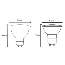 Bombilla led GU10 6W 110º  SMD 520Lm 240V 3000K