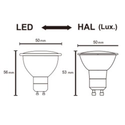 Bombilla led GU10 7W Dimmable 3000K 540LM