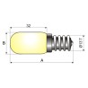 Bombilla E14 230v/7w frigorificos