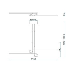 LAMPARA * CINTO* LED 24W - 3000K - CROMO LINEAL 2L