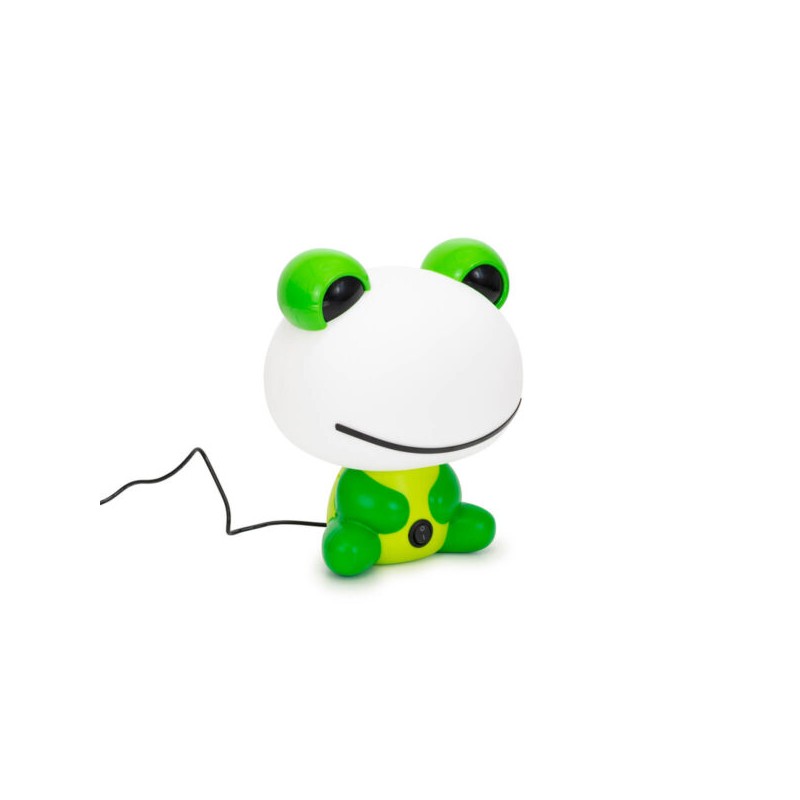 Lámpara de Sobremesa 1 x E14 Cute Pet Frog 1 Blanco + Verde