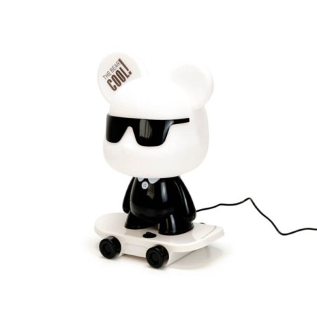 Lámpara de Sobremesa 1 x E14 Cute Pet Mouse Blanco + Negro