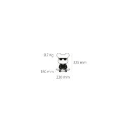 Lámpara de Sobremesa 1 x E14 Cute Pet Mouse Blanco + Negro