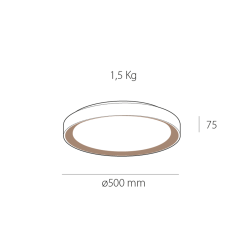 Plafón led 6-32-64w blanco+champan SIMOU