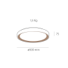 Plafón led 6-32-64w blanco+champan SIMOU