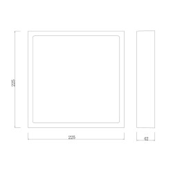 DOWNLIGHT LED SUPERFICIE CUADRADO  24W 4000K SAONA