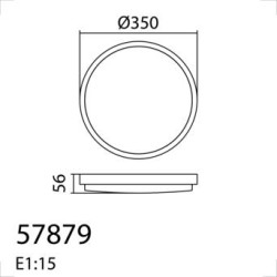 Plafón MARES blanco LED 24w 2000Lm IP44 C/ Sensor