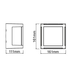 Plafón / aplique  exterior blanco led 15w CCT IP65