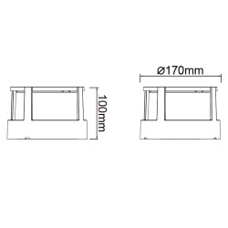 Plafón /Aplique exterior bl 15w cct IP65  *CREEK