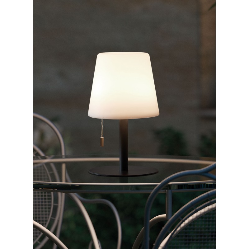 Lámpara de mesa exterior recargable BONDI negro LED IP44+RGB